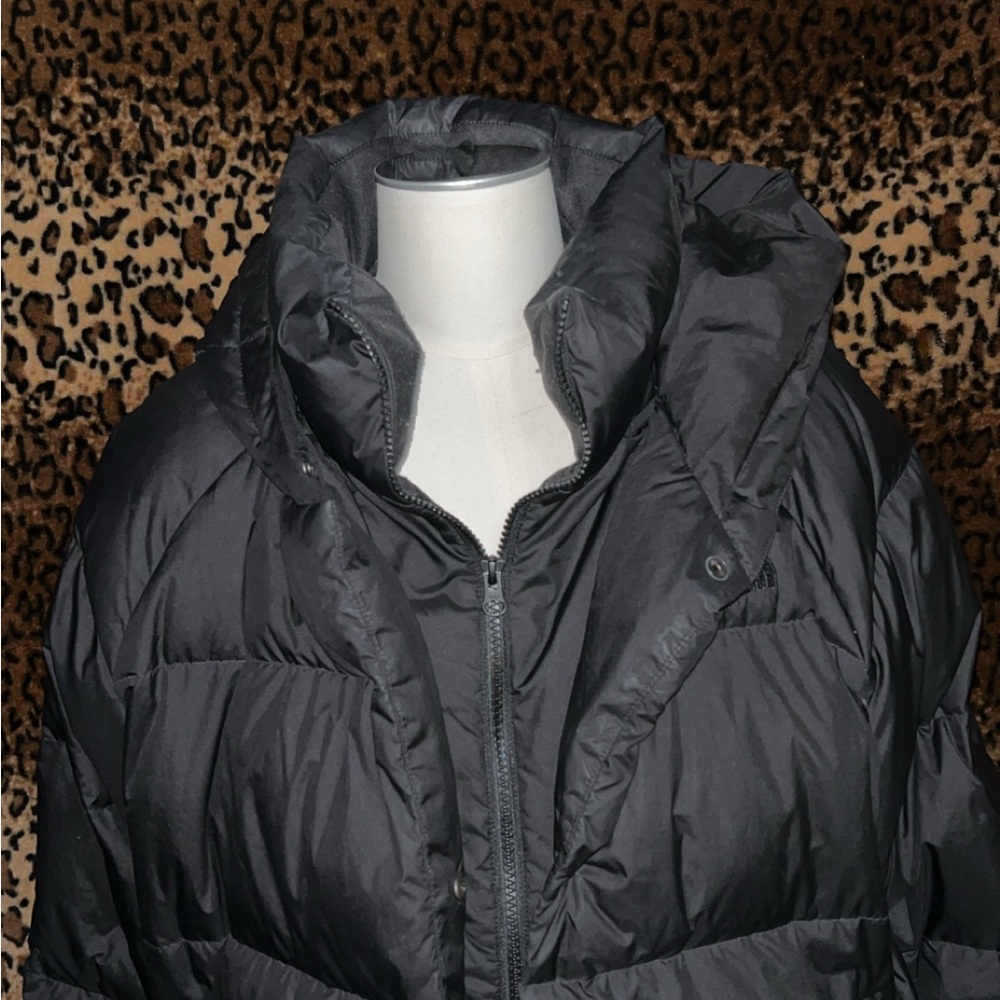 The North Face Black Puffer Jacket with High Collar